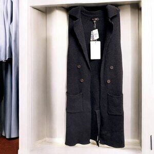 Love Tree Open Front Knit Sweater Vest Cardigan Duster